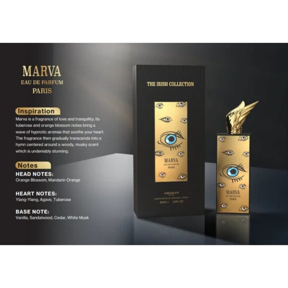 Amaran The Irish Collection Marva EDP For Him & Her 85ml / 2.8oz NEW Sealed - Picture 3 of 4